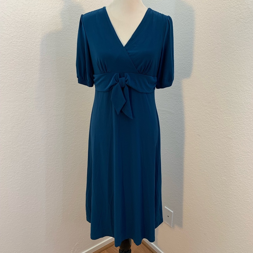 NWOT Bella Blue Blue Short Sleeve Dress - Size 12